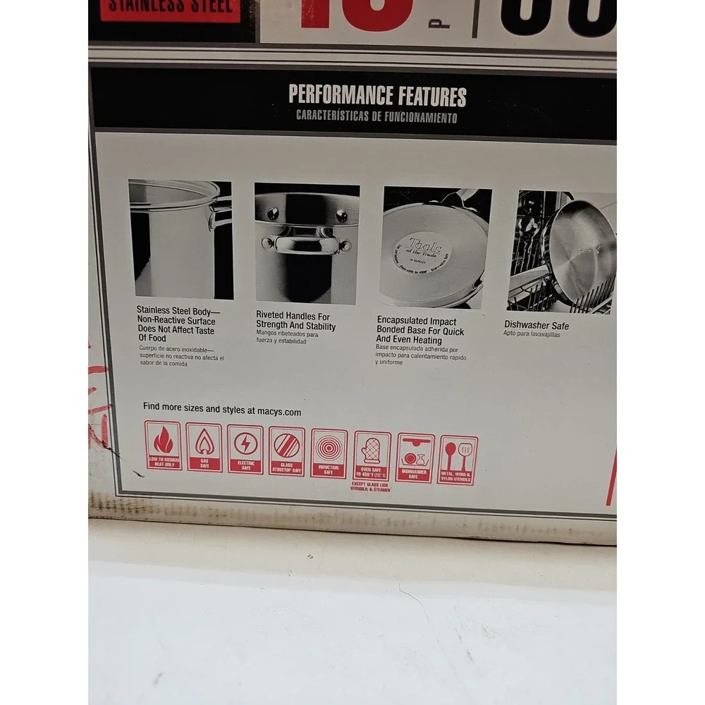 Tools of the Trade Stainless Steel 13-Pc. Cookware Set, Open Box